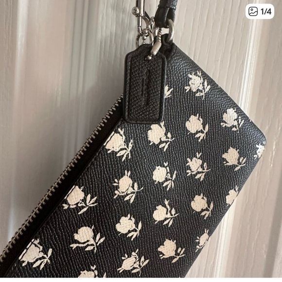 Coach Black and White Floral Tote - Picture 15 of 15